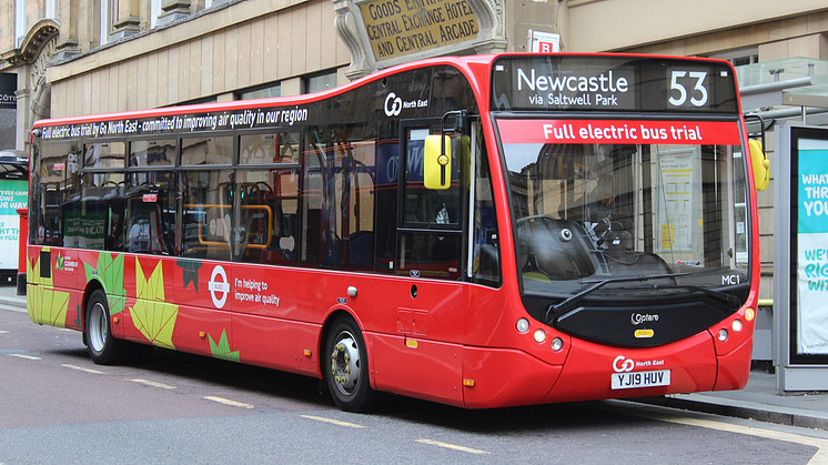 Go North East commits to improving air quality with further electric bus trials ahead of investment