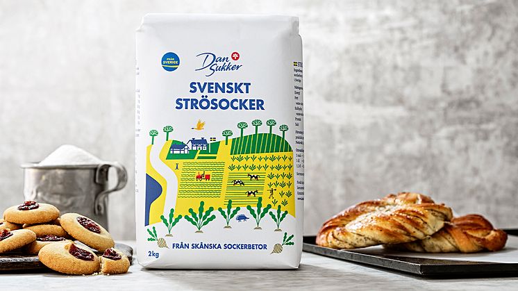 Dansukkers Från Sverige-märkta strösocker kommer från svenska sockerbetor odlade på skånska åkrar och tillverkas i Sveriges enda sockerbruk i Örtofta. Det är det enda garanterade svenska strösockret som går att hitta i matbutiken idag. 