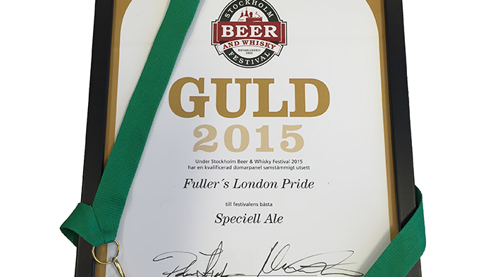 Guld för London Pride på Stockholm Beer & Whiskyfestival  