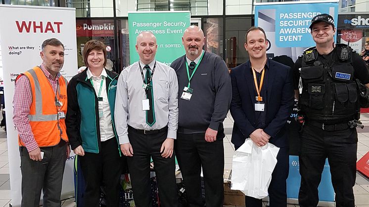 From left: Darren Hanley, head of security and emergency planning with revenue and security managers and a BTP officer