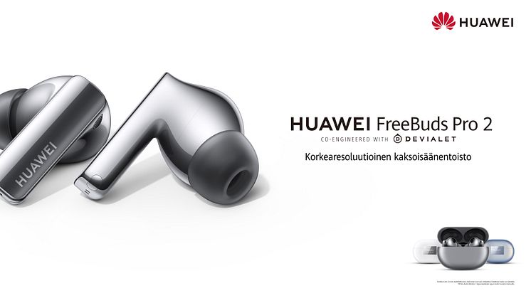 Huawein huipputason langattomat FreeBuds Pro 2 -kuulokkeet ovat nyt myynnissä Suomessa 