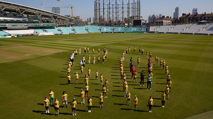 Players from all eight teams of The Hundred Women’s Competition and 100 Dynamos participants mark 50 days to go until the competition kicks off.