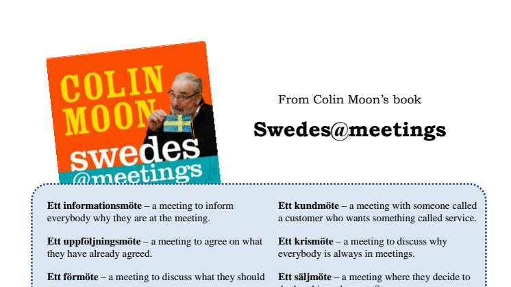 Swedes are mad about meetings