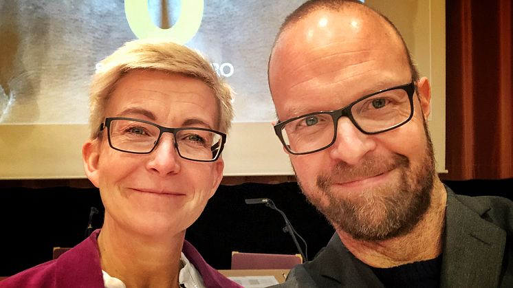 Suicide Zeros regionala samordnare Marie Niljung och generalsekreterare Alfred Skogberg på plats i Almedalen