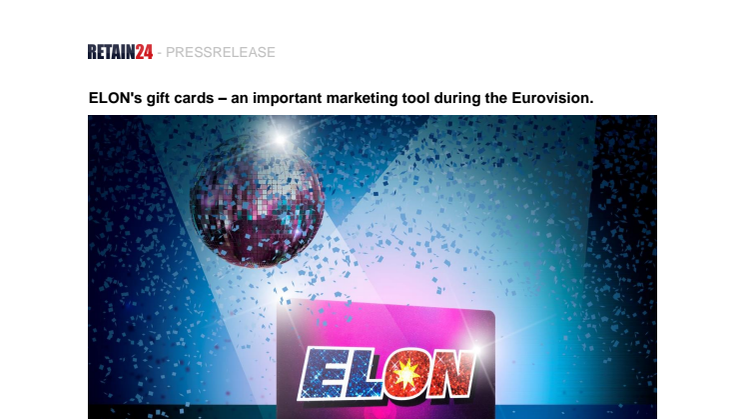 ELON's gift cards – an important marketing tool during the Eurovision.