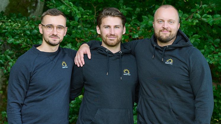 Team Sunsurf Solar (från vänster, Björn Larsson, Marc Montgomery och Martin Ögård)