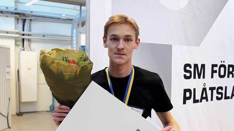 Silvermedaljör Felix Bengtsson från Andres Ljungstedts gymnasium i Linköping 