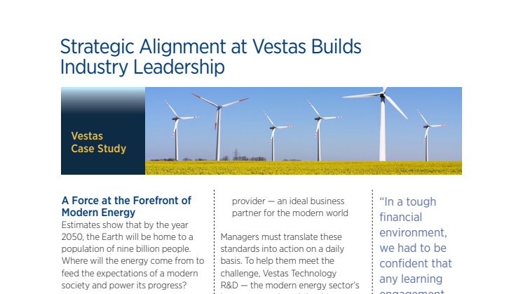 BTS Group Case Story: Strategic Alignment at Vestas Builds Industry Leadership.
