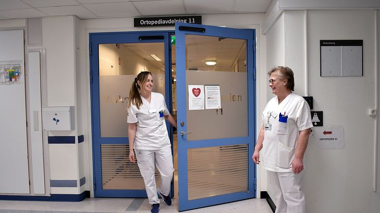 Izabella Andersson och Åsa Loodin är två av de 23 sjuksköterskor inom ortopedin på Skånes universitetssjukhus som påbörjat nya tjänster.
