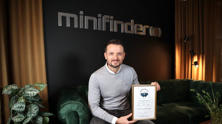 MiniFinder får utmärkelsen Superföretag 2021