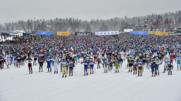 Vasaloppsstarten  2016. Foto: Nisse Schmidt 