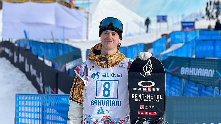 En nöjd William Mathisen efter femteplatsen i VM i Bakuriani. Foto: SSF