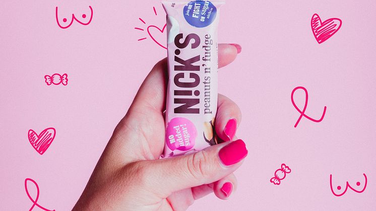 Svenska varumärket Nick’s lanserar en rosa utmanare till Snickers!