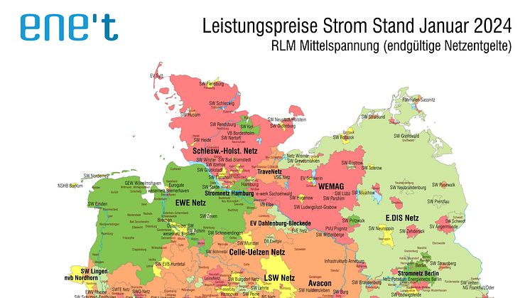 Leistungspreise Strom - Stand Januar 2024