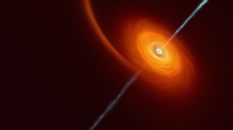 Animation of a black hole