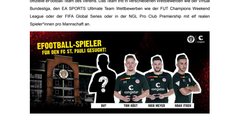 congstar sucht dich: Werde eFootball-Spieler*in beim FC St. Pauli!