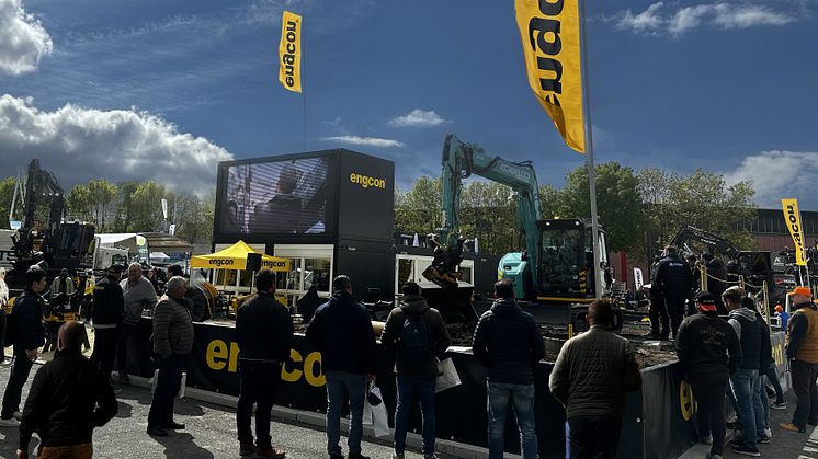 engcon's third generation tiltrotator was a highlight at the INTERMAT 2024 trade show in Paris, France