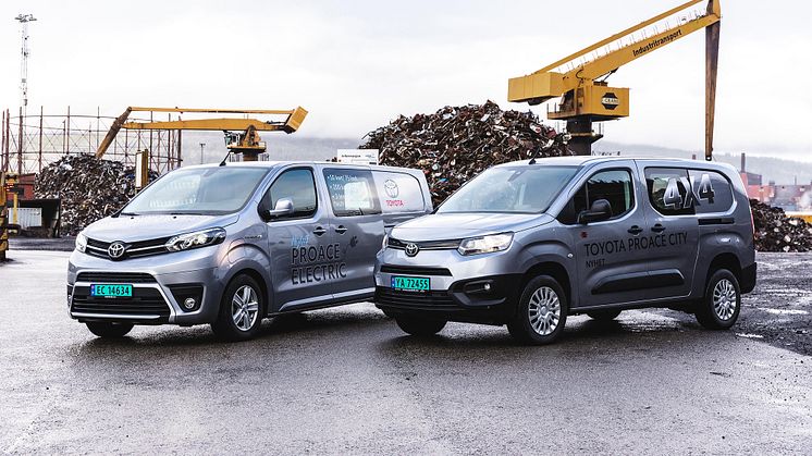 Toyota Proace er distriktets mest kjøpte varebil. Foto: Nordvik AS. 