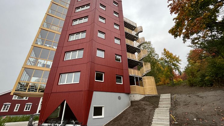 Alla lägenheter i Bonn-Olles torn är lika stora, 102 kvadratmeter, men har inte exakt samma planlösningar då var och en har fått designa själv. Fotograf: Linda Näslund