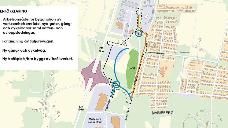 Marieberg verksamhetsområde Karta Örebro kommun