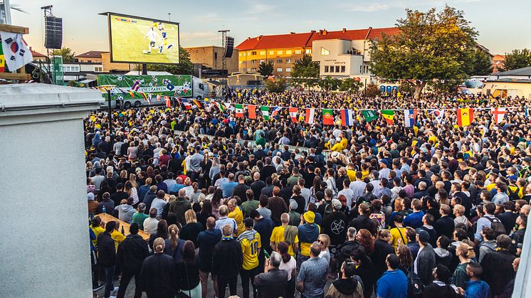 VM i Folkets Park 2019 kommer att visa alla Sveriges matcher på två storbildsskärmar. Foto: Ali Jehad  