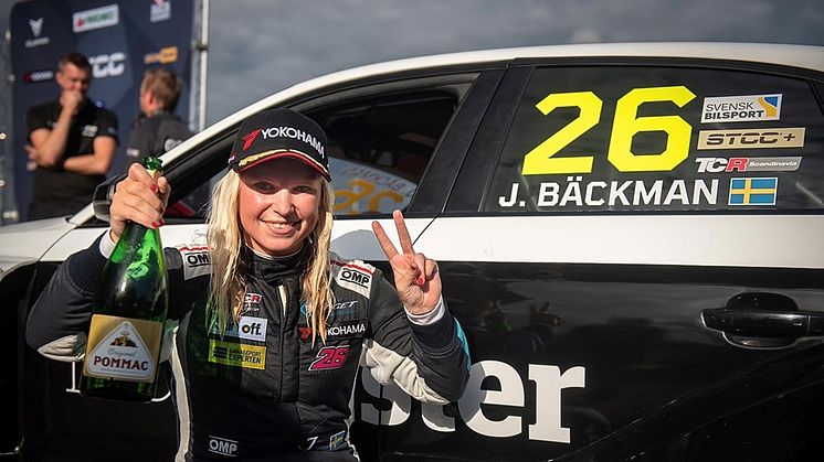 Jessica Bäckman 2nd in STCC at Anderstorp  Photo: Brink Motorsport (Free rights to use images)