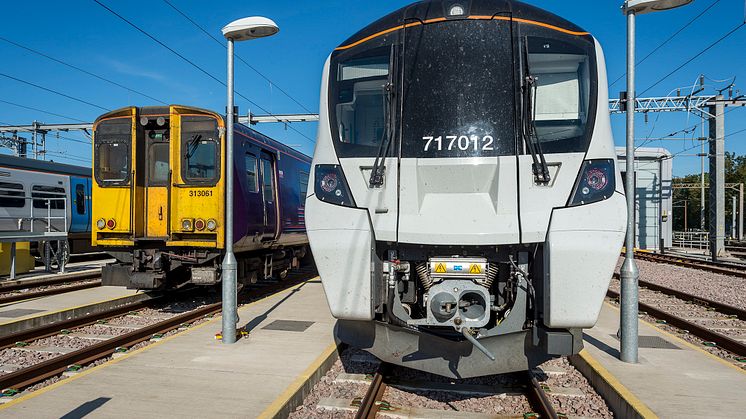 Old meets new: Old Class 313s have been replaced with new Class 717s on the Moorgate route as GTR completes its £2bn rolling stock programme