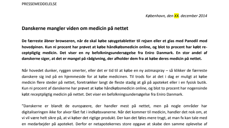 Danskerne mangler viden om medicin på nettet