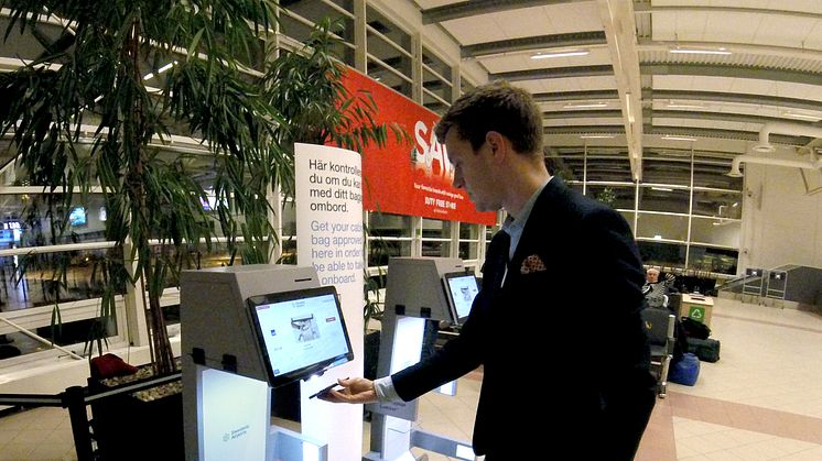 Ny mätning av handbagaget på Malmö Airport