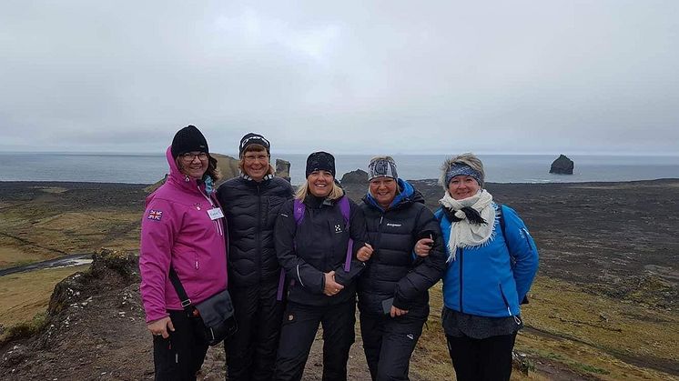 Karin Ceder förskollärare, Birgitta Häggbom Tuveborg bitr. rektor, Monica Thelin rektor, Erika Bergstedt förskollärare och Maria Lundström förskollärare, Infjärdens förskoleområde. Foto Piteå kommun