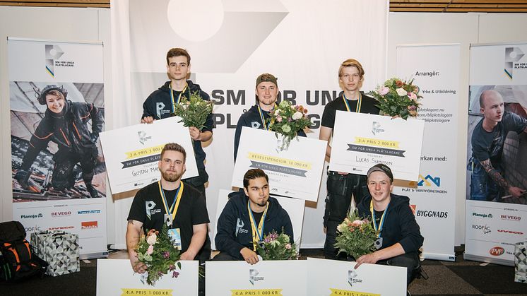 Finalisterna i SM för unga plåtslagare 2018