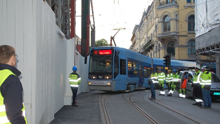 I natt ble sporet fra Prinsens gate inn i Akersgata prøvekjørt for første gang