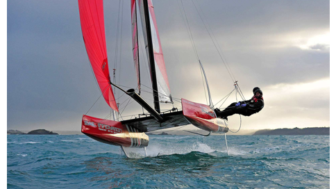 Flying sailboats at Allt för sjön, the Stockholm International Boat Show