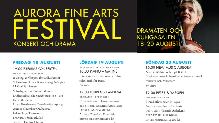 Festivalkalender Aurora Fine Arts Festival 2017