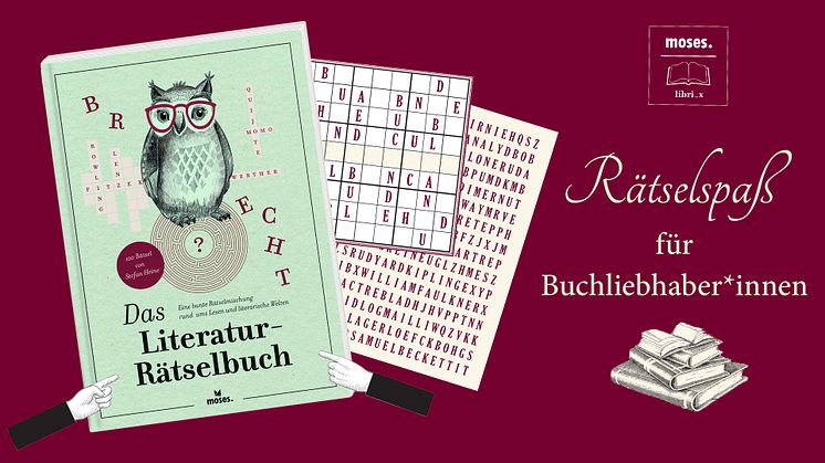 Das Literatur-Rätselbuch: Rätselspaß für Buchliebhaber*innen