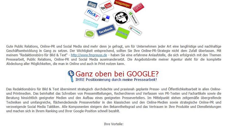 Professionelle Online-PR spart Zeit und Kosten