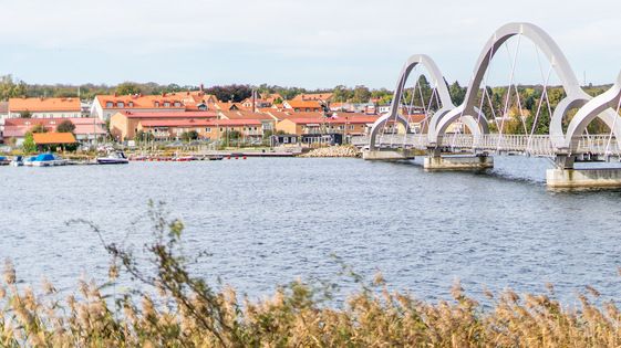 Utsikt över Sölvesborgs stad sett från Kaninholmen. Foto: Sölvesborgs kommun