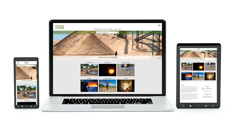Brogårdsand lanserar ny och förbättrad webbplats