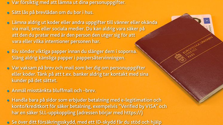 mySafetys tips för att försvåra en identitetsstöld