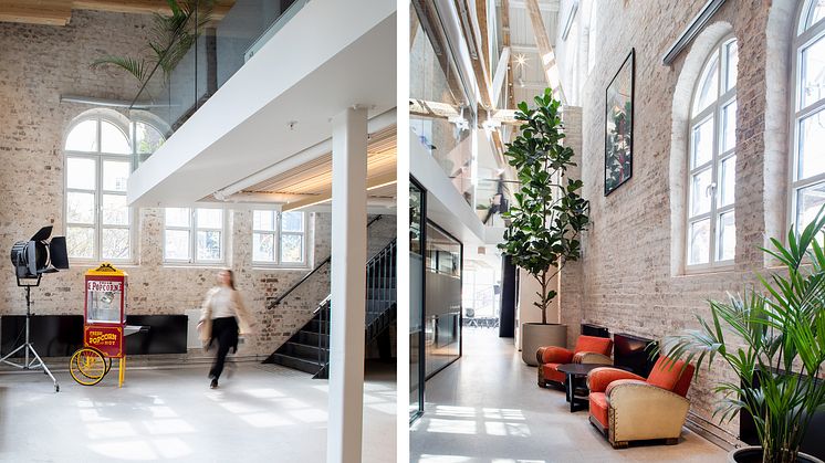 LINK Arkitektur har stått for interiørarkitektur og romplanlegging for Nordisk Films nye hovedkontor i Oslo. Foto: LINK Arkitektur / Marte Garman.