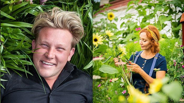 Karl Fredrik Gustafsson medverkar på Inspirationsscenen och Linda Schilén leder Blomlabbet.