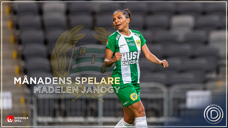 Efter poängsuccén – Madelen Janogy framröstad till Månadens Spelare i OBOS Damallsvenskan