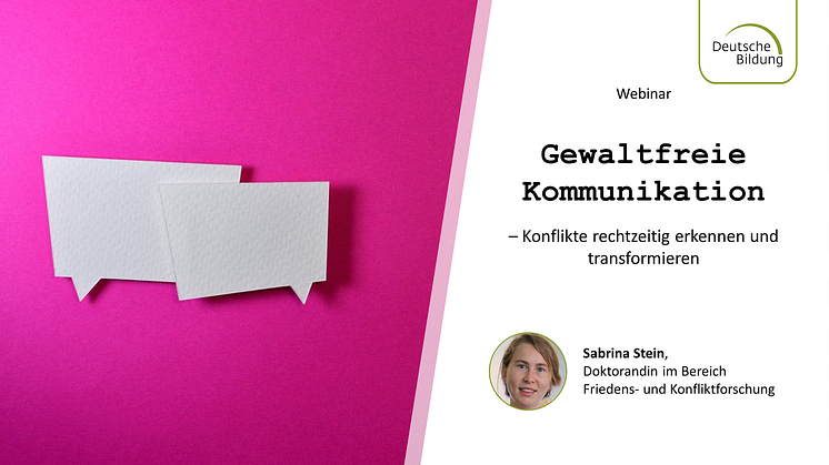 Webinar: Gewaltfreie Kommunikation – Konflikte rechtzeitig erkennen und transformieren