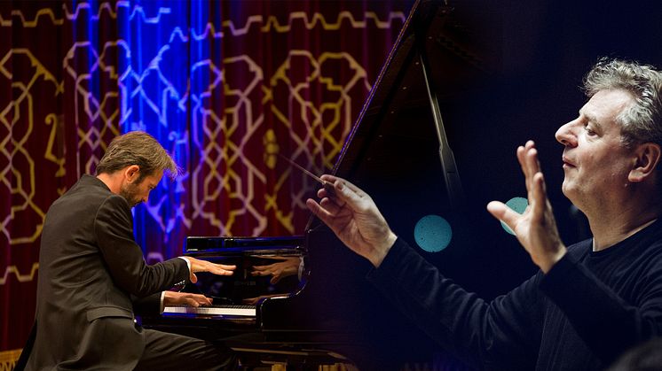Pianisten Peter Jablonski och chefdirigent Karl-Heinz Steffens.