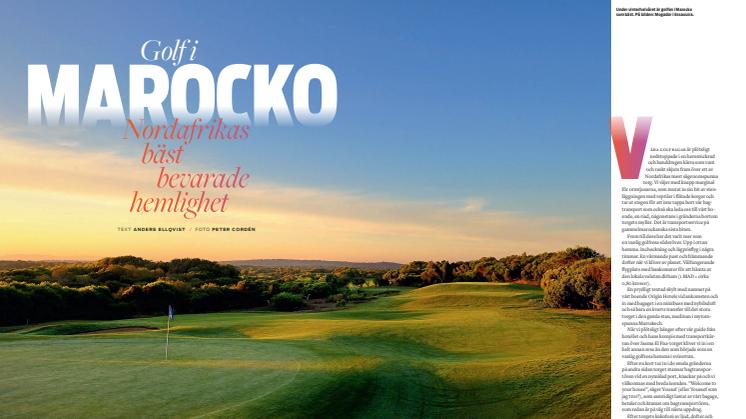 Golf Digest reportage Marocko nr 11/2014