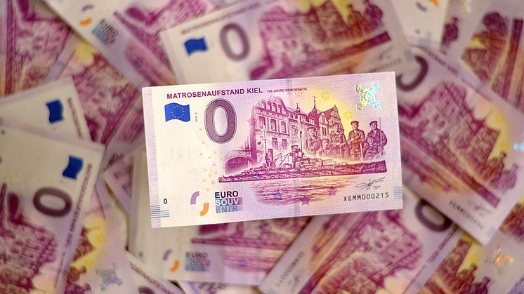 Null-Euro-Geldschein zum Matrosenaufstand