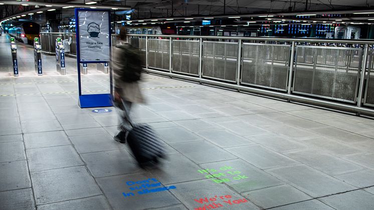 Affirmation Art appears at Blackfriars station on World Suicide Prevention Day. More images available below.