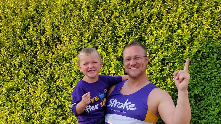 Father and son duo take on the Bupa Great North Run and Mini Great North Run for stroke
