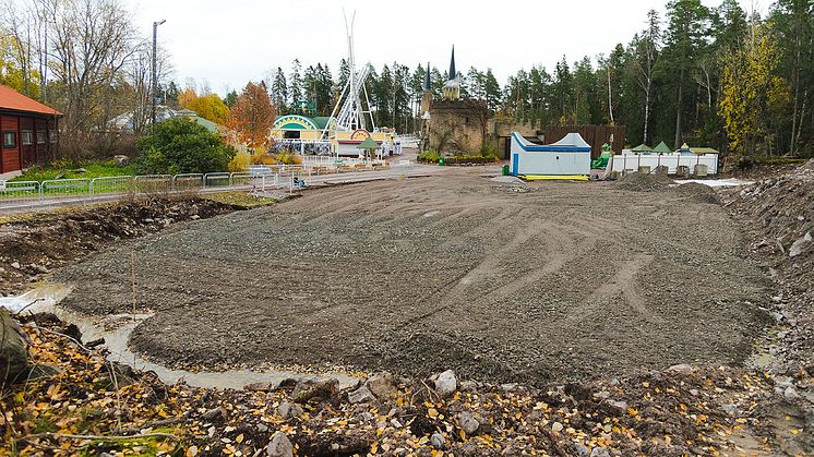 Där Lilla bergbanan en gång stod görs nu plats för en ny attraktion till 2020. Foto: Jacob Winges