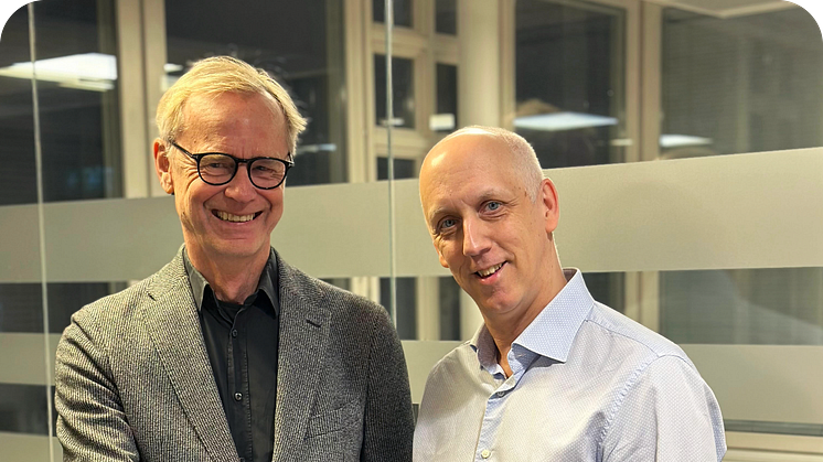 Från vänster: Håkan Lord, CEO SoftOne Group och Rasmus Staberg, Group CTO SoftOne Group